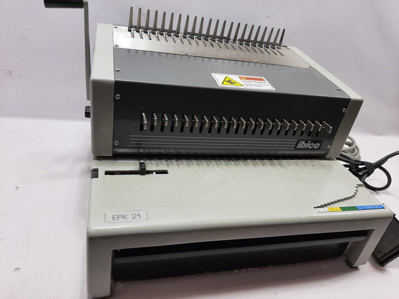 IBICO EPK-21 Commercial Plastic Comb Electric Binding Machine w/ Foot Pedal ~
