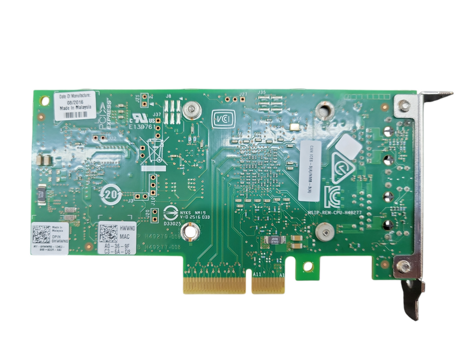 Dell X550-T2 Dual-Port 10GbE PCIe x5 Converged Network Adapter P/N: 0HWWN0 !