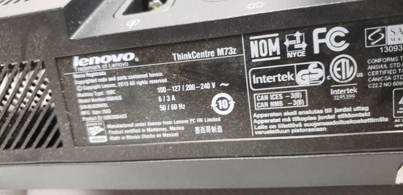Lenovo Thinkcenter M73z AiO i5-4570S @ 2.90ghz / 4gb ram / 20in #