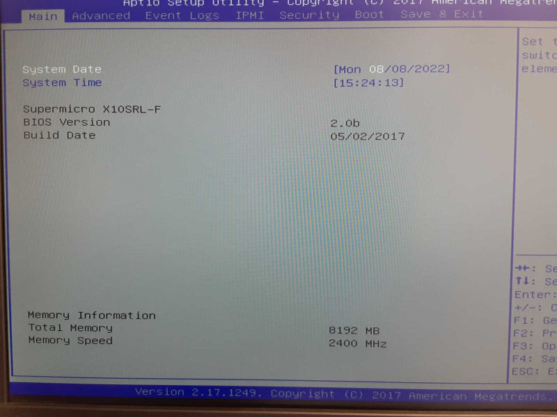 Supermicro X10SRL-F Storage/Server, Xeon E5-1650v4 3.6GHz, 8GB DDR4 Read _