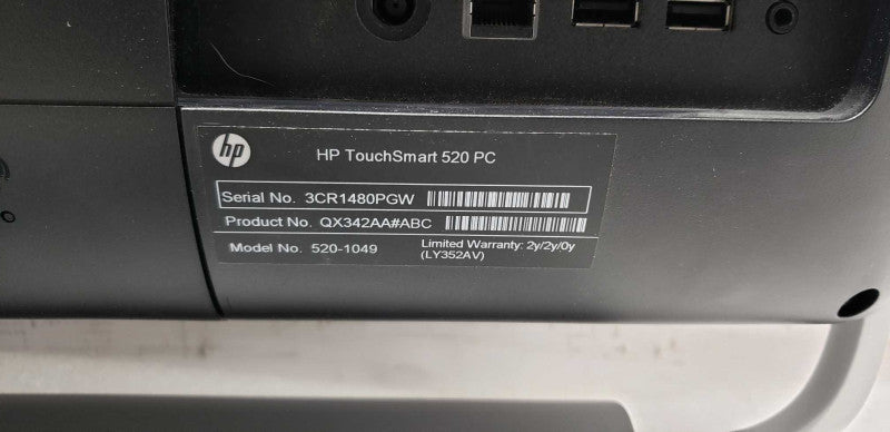 HP Touchsmart 520 PC I5-2400s @ 2.50ghz / 8gb ram / 23in  #