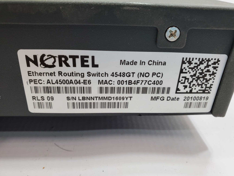 Nortel 4548GT 48 Port Gigabit Ethernet Routing Switch AL4500A14-E6 )