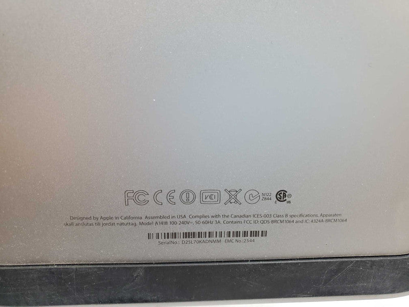 Apple iMac A1418 21.5\\" Core i5-3470S @ 2.9GHz 8GB 1TB HDD GT 650M 512MB )