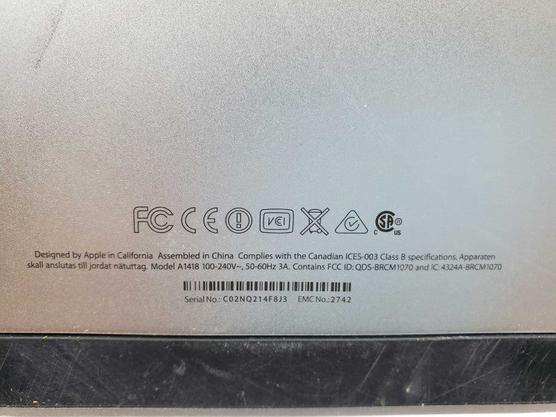 Apple iMac A1418 21.5\\" Core i5-4570S @ 2.9GHz 8GB 1TB HDD GT 750M 1024MB )