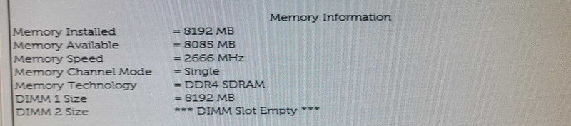 Dell Optiplex 3060 i5-8500 3GHz 8GB DDR4 RAM 250GB SSD $
