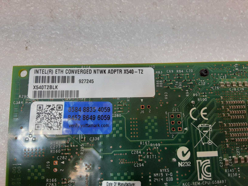Intel X540-T2 Dual Port 10GbE PCI-E Converged Network Adapter _