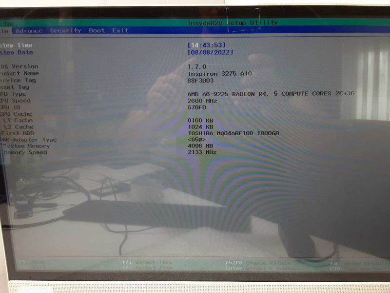 Dell Inspiron 3275 AIO, AMD A6-9225 Radeon R4 2.6GHz, 4GB RAM, 1TB HDD, Read _