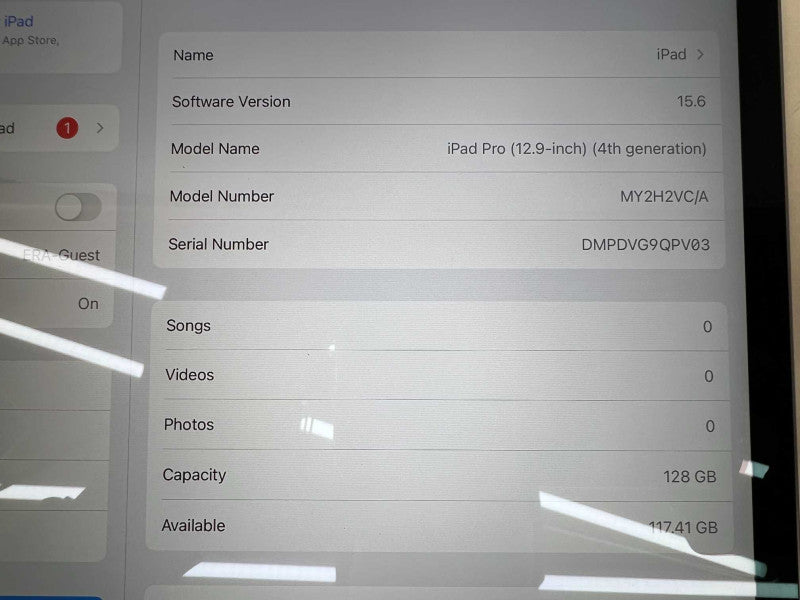iPad pro 4th generation (12.9 inch) 128GB Storage READ -