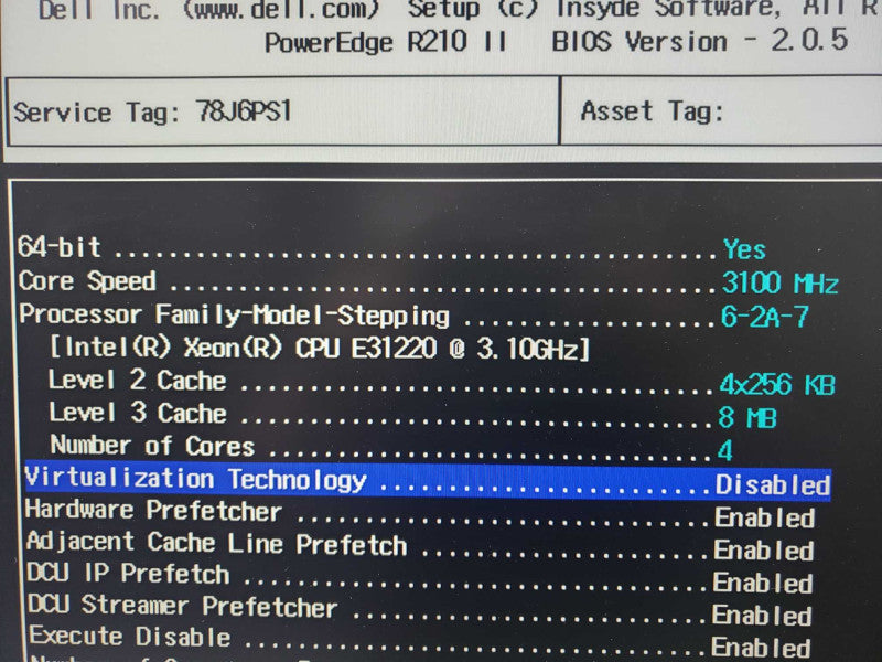 Dell PowerEdge R210 II 1U Xeon E31220@3.1GHz 4GB DDR3 No RAID [