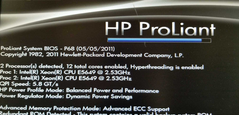 HP ProLiant DL360 G7 Server w/ Intel Xeon X5649 CPU @ 2.53GHz, 128GB RAM, =