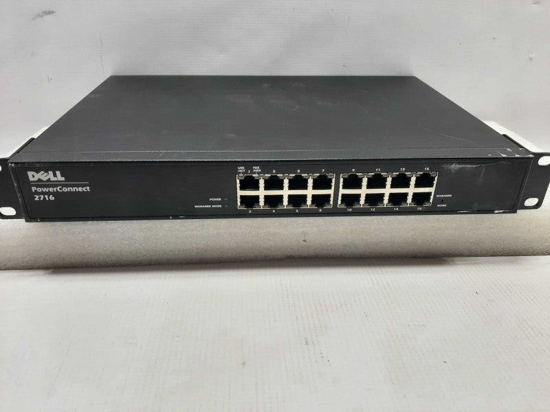 Dell PowerConnect 2716 16-Port 10/100/1000 Gigabit Ethernet Switch w/ Rack Ear ~