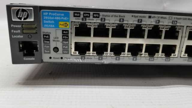 HP Procurve 2910al-48G-PoE+ / J9148A / FACTORY RESET  #