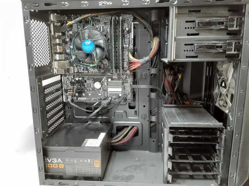 Custom Asus Tower PC, Core I5-7500 3.4GHz, 8GB DDR4, 4x HDD Trays, SEE _