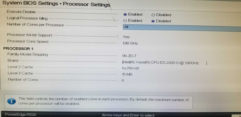 Dell PowerEdge R520 8-Bay Server 2*Xeon E5-2420 @ 1.90GHz CPU 16GB RAM H710=