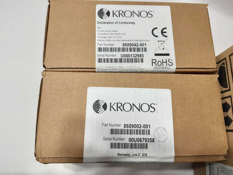 Kronos InTouch 9000 Time Clock TouchScreen W/adapter & Finger Print Scanner #