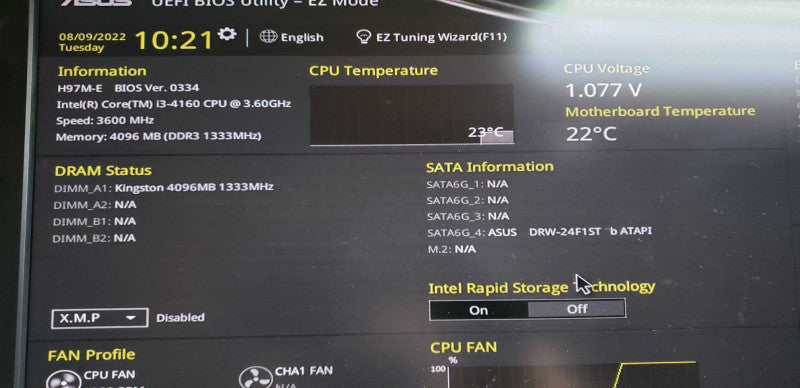 custom desktop i3-4160 @ 3.60ghz / 4gb ram / H97M-E Motherboard #