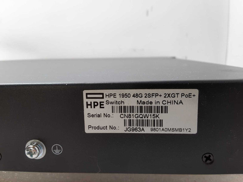 HP 1950 48G 2SFP+2XGT PoE+ Switch JG963A 48 Ports Manageable switch _