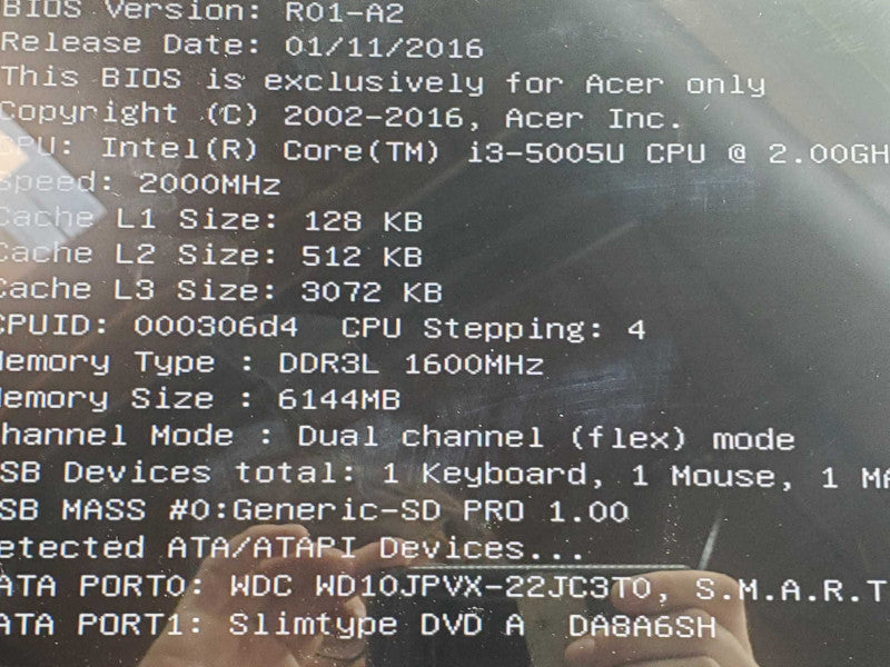 ACER AZ3-705-EB62 21.\\" All-In-One, -3=5005U 2.0GHz 6GB DDR3 1TB HDD (Wiped) |
