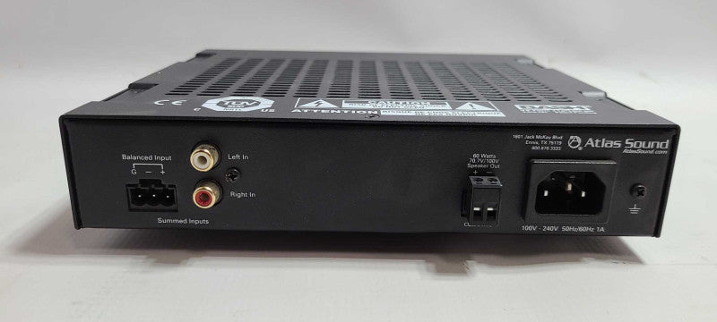 Atlas Sound PA60G 60W Commercial Power Amplifier $