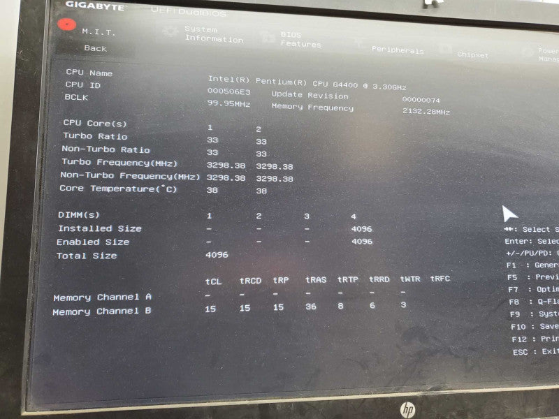 Custom GIGABYTE Pentium G4400 @3.3GHz 4GB RAM No HDD )