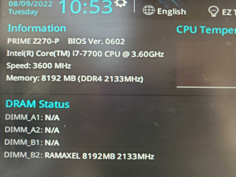 Custom PC- ASUS Prime Z270-P, i7-7700 3.6GHz 4GB DDR4 GeForce GTX 750Ti |