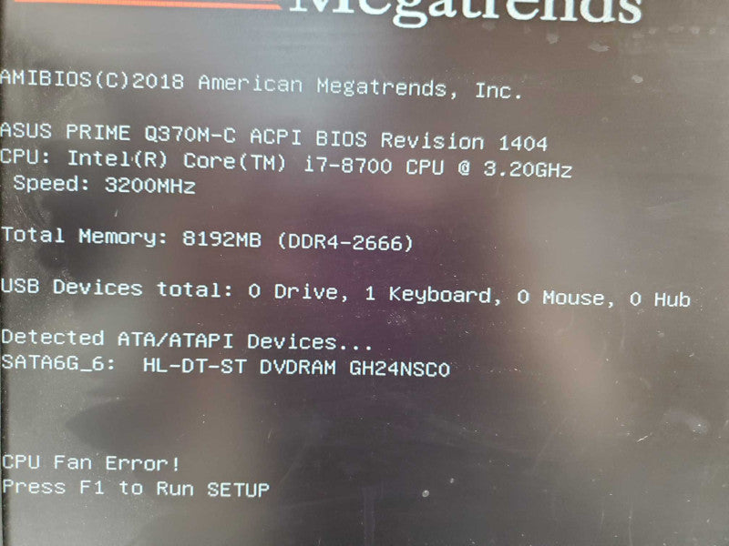 Custom PC, ASUS Prime Q370M-C i7-8700 3.2GHz 8GB DDR4 |