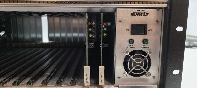 Evertz 7700FR-C 3RU W/ 2x 7700A-HD Cards 2x PSUS $