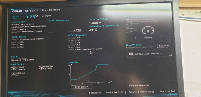 Custom PC i5-6400 @ 2.70ghz / 8gb ddr4 / B150M-C Motherboard #