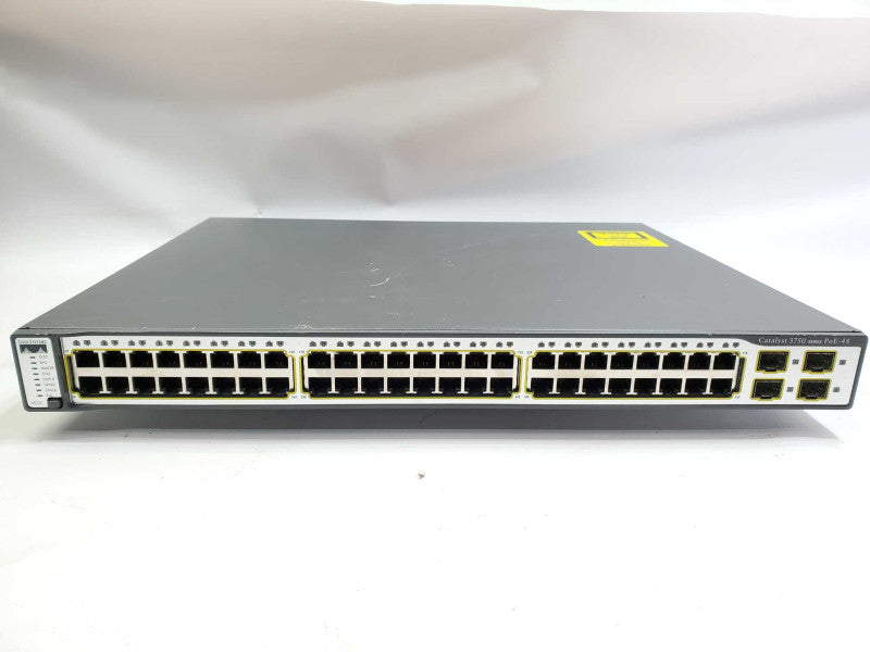 Cisco Catalyst WS-C3750-48PS-E V05 48x 10/100 PoE Ports 4x SFP Ports Switch )