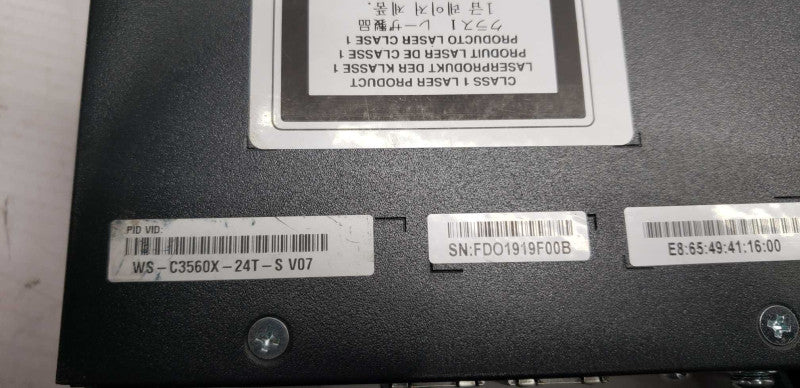 Cisco WS-C3560X-24T-S V07 network switch / factory reset / no module #