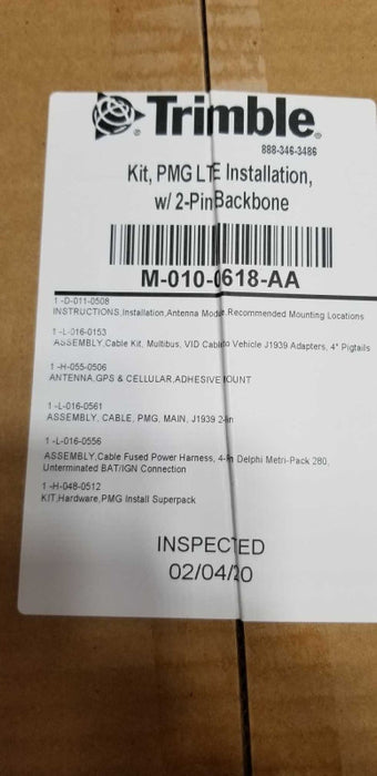 Trimble 2-Pin Backbone PMG LTE Install Kit M-010-0618 PeopleNet Mobile Gateway=