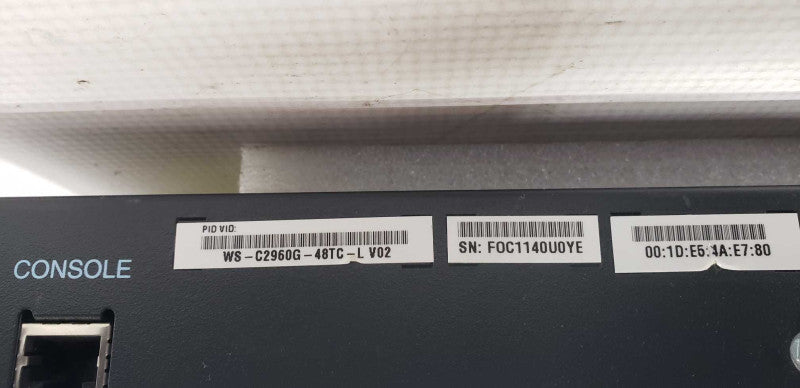 Cisco Catalyst WS-C2960G-48TC-L 48-Ports Gigabit Switch / FACTORY RESET #