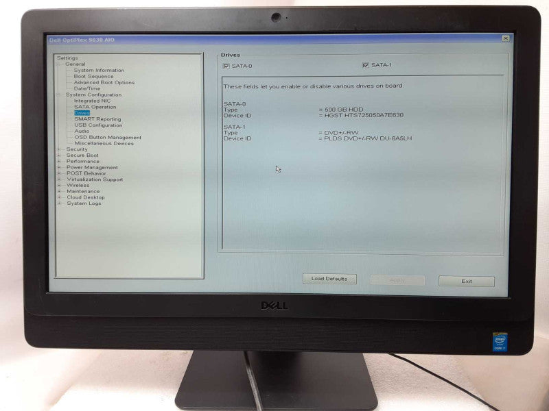 Dell Optiplex 9030 AIO, Core I7-4790S 3.2GHz, 8GB DDR3, 500GB HDD _