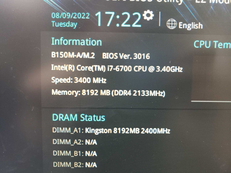Custom PC Asus B150M i7-6700@3.4GHz 8GB DDR4 No HDD 500W PSU [