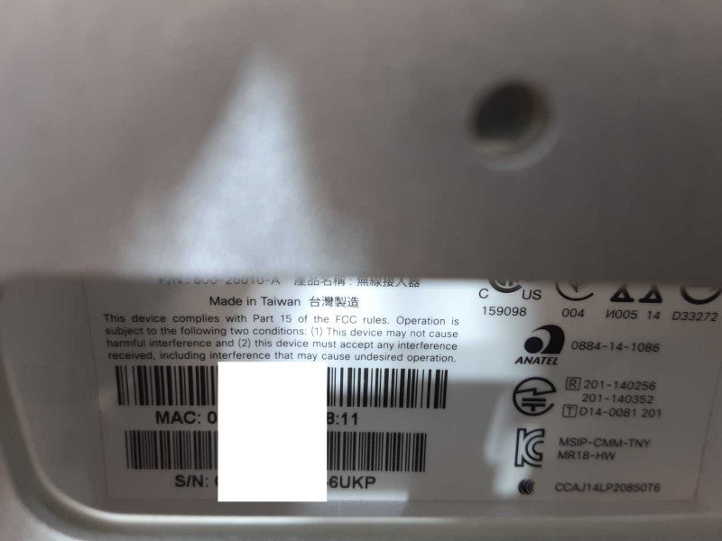 Cisco Meraki MR18-HW Wireless Network Access Point UNCLAIMED w/ Bracket _