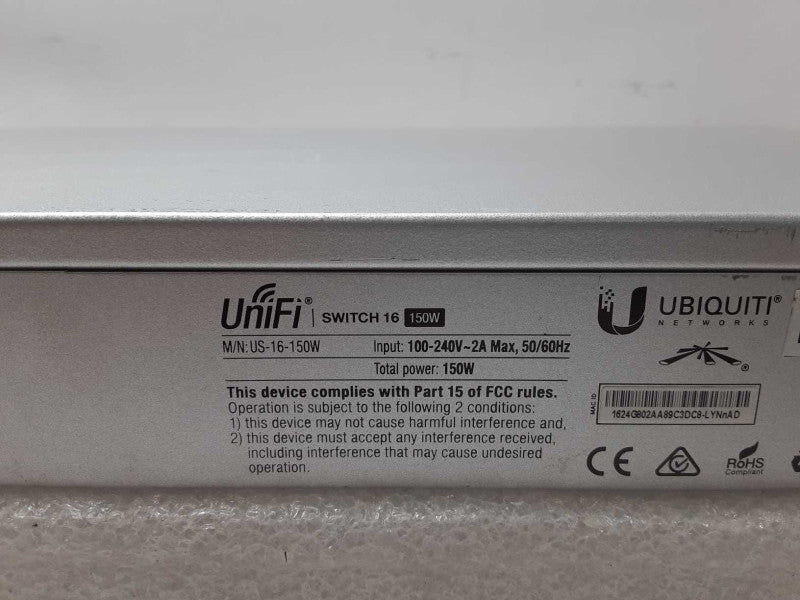 Ubiquiti Unifi US-16-150W POE 16 port Managed Gigabit Switch _
