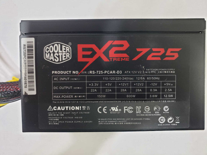 Cooler Master eXtreme2 725 RS-725-PCAR-D3 600W ATX Power Supply [