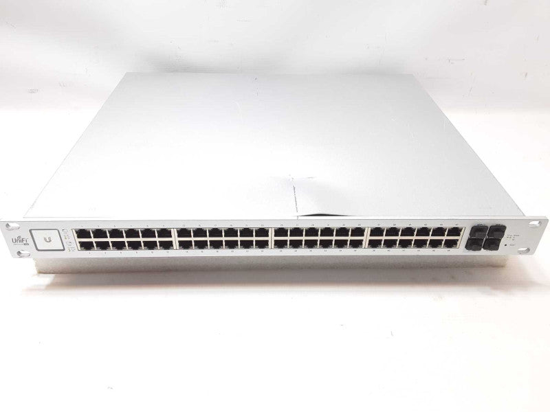 UniFi US-48-750W 48-Port Gig POE Switch with Rackmount Ears, AS-IS, Read _