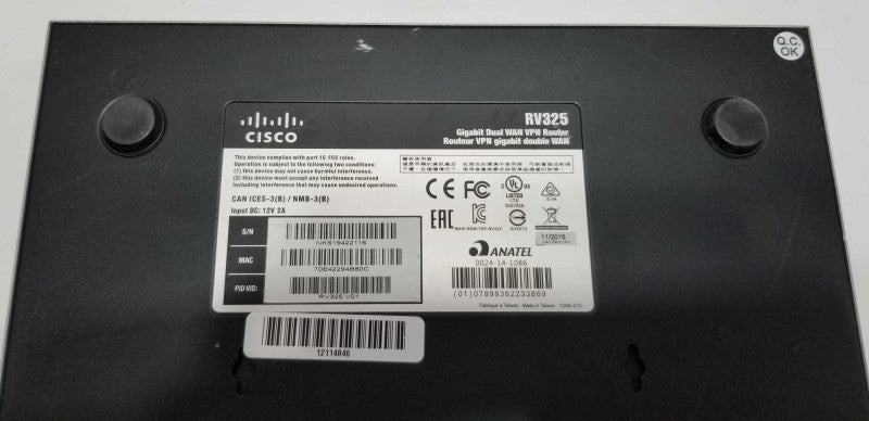 Cisco RV325-K9 Cisco RV325 Dual Gigabit WAN VPN Router=