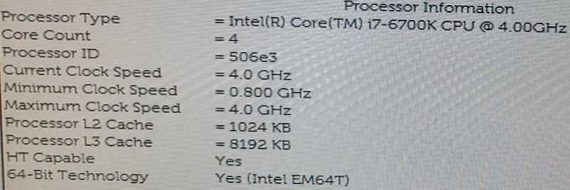 Dell Precision TWR 3620 i7-6700K 4GHz 8GB DDR4 256GB SSD $