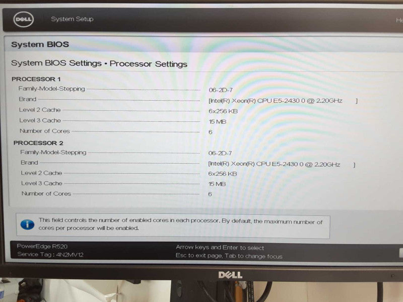 Dell PowerEdge R520, 2x Xeon E5-2430 2.2GHz, 32GB, 1x PSU, 3.5\\", Read _