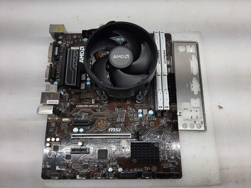 MSI A320M Pro-VD Plus Motherboard, Ryzen 5 1600 3.2GHz 6C/16GB DDR4, READ* ~