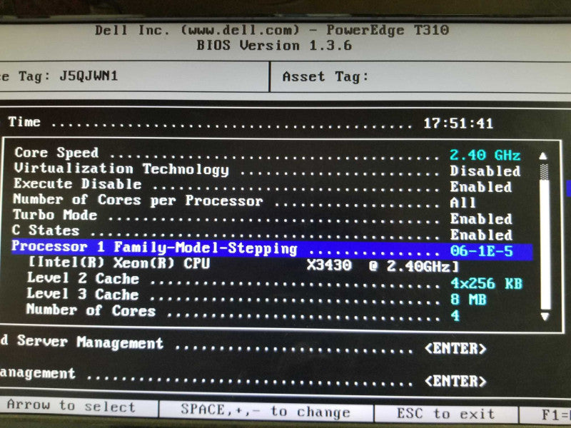 Dell PE T310 Xeon X3430 2.4GHz/8GB RAM, PERC 6/i, 4x 3.5\\", No HDDs ~