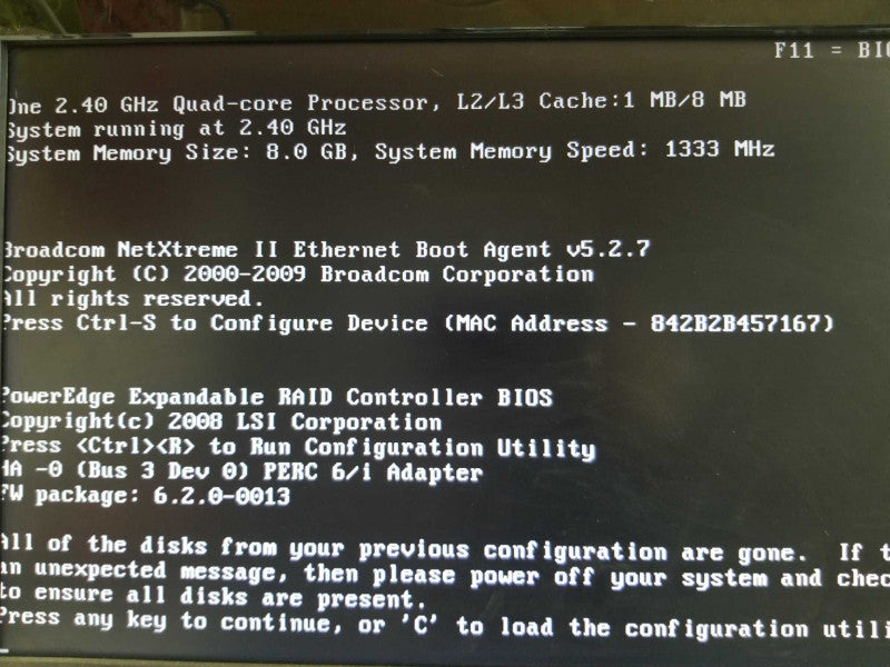 Dell PE T310 Xeon X3430 2.4GHz/8GB RAM, PERC 6/i, 4x 3.5\\", No HDDs ~