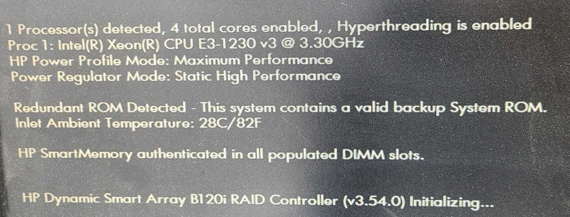Hp Proliant ML310e Gen 8 v2 Xeon E3-1230 V3 3.3Ghz 16GB RAM HP B120i Raid 4x 3.5\\" Drive Bays$