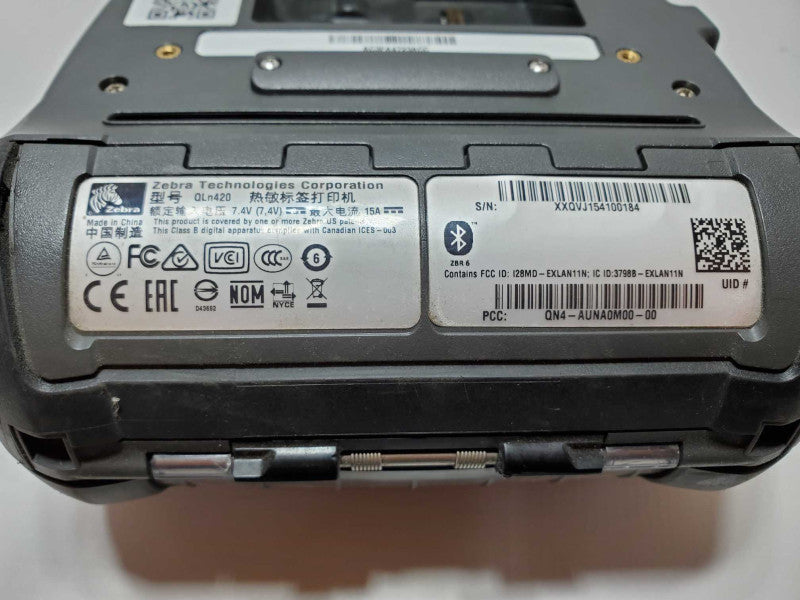 Zebra QLn420 Monochrome Bluetooth Mobile Thermal Printer *AS IS* (