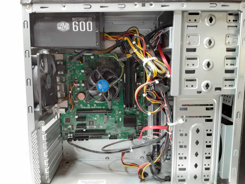 Custom Tower PC, Core I7-8700 3.2GHz, 8GB DDR4, No HDD, Damaged Case _