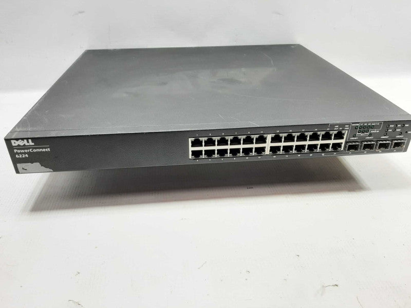 Dell PowerConnect 6224 Layer 3 Switch 24 port W/ Stacking module, FCTY RESET ~