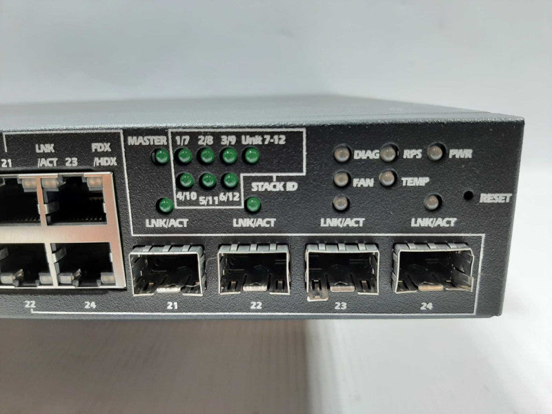 Dell PowerConnect 6224 Layer 3 Switch 24 port W/ Stacking module, FCTY RESET ~