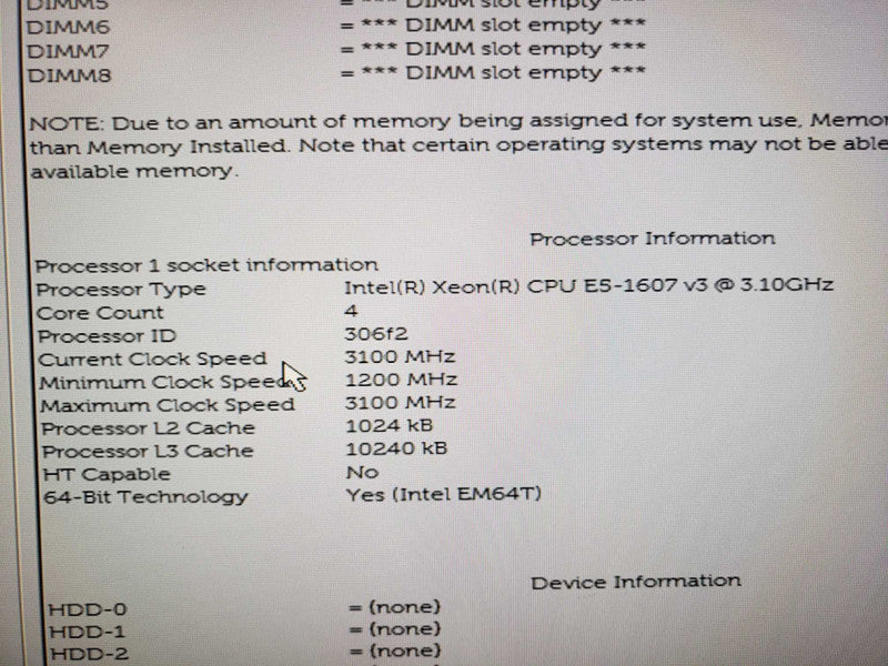 DELL Precision T5810 Xeon E5-1607v3@3.1GHz 32GB ECC DDR4 FirePro W7100 No HDD [